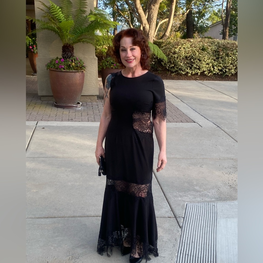 Anthropologie Elegant Black Lace Dress